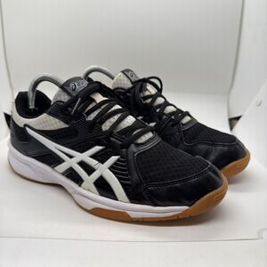 Asics Shoes Womens 9 Gel Upcourt 3 Volleyball Shoe 1072A031 Laced Up Black Slip